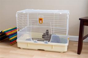 img 2 attached to 🐇 Iris USA Small Wire Animal House White (586240): a compact and stylish haven for your furry friends