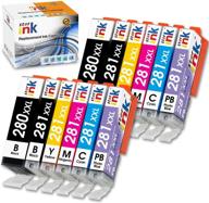 🖨️ 12-pack starink pgi-280xxl cli-281xxl compatible ink cartridge replacement for canon 280 281 xxl, ideal for pixma ts9120 ts8320 ts8120 ts8220 ts9100 ts8100 ts8200 ts8300 ts8322 ts8222 printers logo