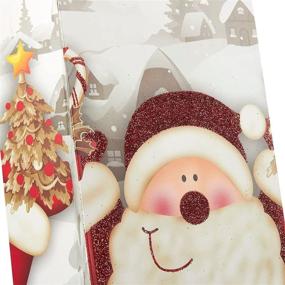 img 1 attached to 🎅 Set of 12 Santa Claus Christmas Gift Bags and Wine Bags (5 x 13.5 x 4 Inches)