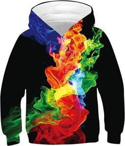 img 4 attached to Printed Graphic Pullover Colorful Sweatshirt Boys' Clothing : Fashion Hoodies & Sweatshirts