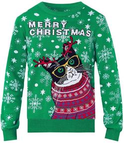 img 4 attached to 🎄 Funnycokid Kids Ugly Christmas Sweater Boys Girls Xmas Party Pullover Sweatshirt 3-10 Years
