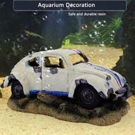 capetsma aquarium decorations: imitation wreck car resin ornament for air stone bubbler oxygen pump, enhancing dissolved oxygen levels, ideal fish hideouts, terrarium and pond fish tank decor логотип