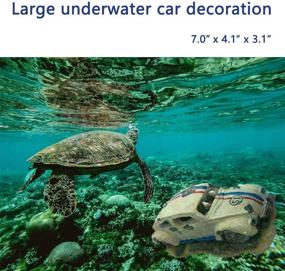 img 1 attached to Capetsma Aquarium Decorations: Imitation Wreck Car Resin Ornament for Air Stone Bubbler Oxygen Pump, Enhancing Dissolved Oxygen Levels, Ideal Fish Hideouts, Terrarium and Pond Fish Tank Decor