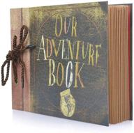🌍 travel scrapbook album, adventure book for wedding, anniversary, baby shower, diy handmade photo album movie up style for traveling logo