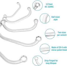 img 2 attached to 🔧 DURATECH Набор ключей полумесяца метрического типа (5 штук) | 8 мм - 22 мм | 12-гранный | Хром-ванадиевая сталь (Cr-V) | В комплекте органайзер инструментов из ЭВА-пены