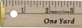 img 3 attached to 📏 Dritz Wooden Yardstick Ruler with Metal Tips - 1/4 x 36-Inch - Natural