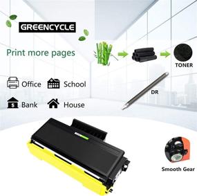 img 2 attached to 🖨️ (1 Drum + 1 Toner) GREENCYCLE High Yield Black Toner Cartridges & Drum Unit Set Compatible with Brother TN550 TN580 DR520 for DCP-8060 DCP-8065DN HL-5240 HL-5250 MFC-8870WN