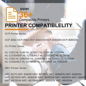 img 3 attached to 🖨️ (1 Drum + 1 Toner) GREENCYCLE High Yield Black Toner Cartridges & Drum Unit Set Compatible with Brother TN550 TN580 DR520 for DCP-8060 DCP-8065DN HL-5240 HL-5250 MFC-8870WN