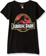 🦖 authentic jurassic park girls' park logo graphic tee - unleash the dino-lover in style! logo