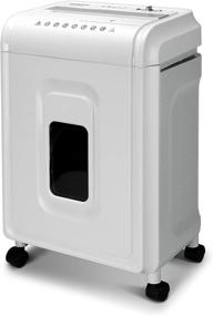 img 4 attached to Aurora High-Security Micro-Cut Shredder for Paper, 🔒 CD/DVDs, and Credit Cards (8-Sheet Capacity) in White/Gray