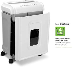 img 1 attached to Aurora High-Security Micro-Cut Shredder for Paper, 🔒 CD/DVDs, and Credit Cards (8-Sheet Capacity) in White/Gray