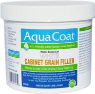 🌊 aqua coat: premium white cabinet wood grain filler - low odor, fast drying, non toxic & environmentally safe (quart) логотип