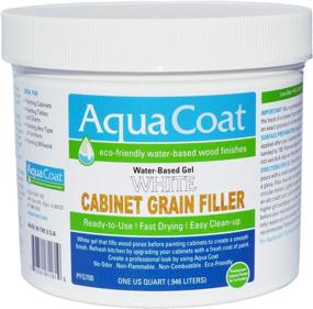 img 4 attached to 🌊 Aqua Coat: Premium White Cabinet Wood Grain Filler - Low Odor, Fast Drying, Non Toxic & Environmentally Safe (Quart)