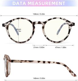 img 2 attached to JOOX Women's Blue Light Blocking Reading Glasses: Stylish Round Anti Glare Readers with Spring Hinge