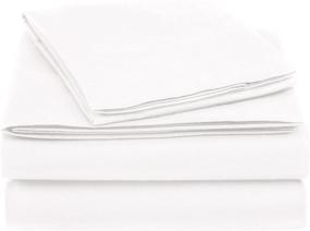 img 4 attached to 🛏 White Twin Bed Sheet Set – Amazon Basics Essential Cotton Blend