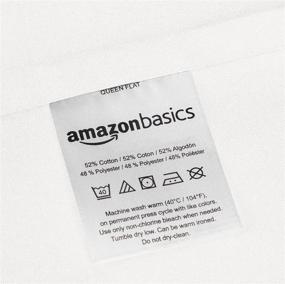 img 1 attached to 🛏 White Twin Bed Sheet Set – Amazon Basics Essential Cotton Blend