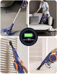 img 2 attached to Powerful & Long-lasting Cleaning: ORFELD Cordless 18000Pa with Extended Runtime