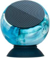 speaqua barnacle vibe 2.0 - waterproof, floatable, bluetooth speaker 🔵 with dual pairing for surround sound, removable suction - tidal blue logo