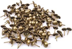 img 2 attached to 🔩 150pcs FUCAS Antique Brass Upholstery Tacks Furniture Nails Pins