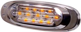 img 1 attached to 🔆 Maxxima M72270YCL: Bright Amber LED Oval Clearance Light with Clear Lens and Stainless Steel Bezel