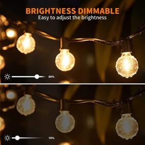 img 3 attached to 🏞️ XMCOSY+ Smart Outdoor String Lights – G40 Dimmable LED Globe String Lights for Patio, 50Ft Outdoor Patio Lights with 2.4GHz Wi-Fi Control by App, Compatible with Alexa, Waterproof & Extendable - Includes 25 Bulbs