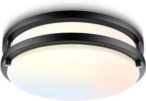 img 4 attached to 🔆 Bilrect 10 inch Flush Mount Ceiling Light: Dimmable, 1600lm, 3000K/4000K/5000K, Ideal for Kitchen, Hallway, Bathroom, Offices – ETL Listed