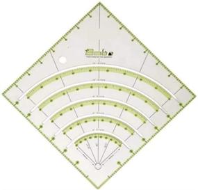 img 1 attached to 🧵 Quilting Tool: Arcs & Fans Quilt Circle Cutter Ruler - 8"x8" Multifunctional Cutting Patchwork Sewing Craft Tool