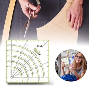 img 2 attached to 🧵 Quilting Tool: Arcs & Fans Quilt Circle Cutter Ruler - 8"x8" Multifunctional Cutting Patchwork Sewing Craft Tool