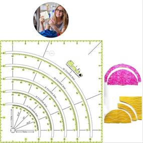 img 4 attached to 🧵 Quilting Tool: Arcs & Fans Quilt Circle Cutter Ruler - 8"x8" Multifunctional Cutting Patchwork Sewing Craft Tool