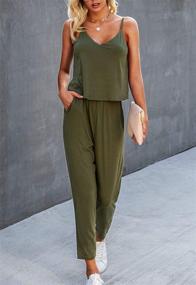 img 3 attached to 👗 Adibosy Sleeveless Jumpsuit Playsuit for Women - Clothing for Jumpsuits, Rompers & Overalls