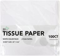 📦 premium quality white tissue paper - 100 ct 17gsm | thicker, durable & crispy logo