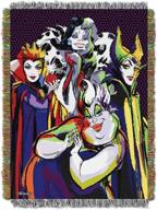 🧡 disney villains villainous group woven tapestry throw blanket - 48" x 60" by northwest logo