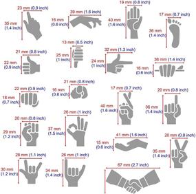 img 1 attached to Aleks Melnyk #33 Metal Journal Stencil - Gesture Hands | Stainless Steel Template Tool for Wood Burning, Pyrography, Engraving | Scrapbooking, Crafting, DIY