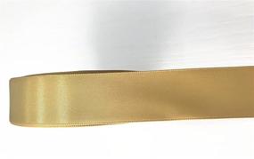 img 1 attached to 🎀 25 Yard Double Face Satin Ribbon in 3/8 Inch Width, with No Fading Woven Design - 687-Gold