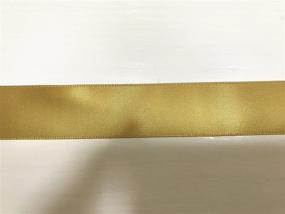 img 2 attached to 🎀 25 Yard Double Face Satin Ribbon in 3/8 Inch Width, with No Fading Woven Design - 687-Gold