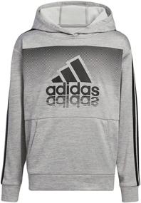 img 1 attached to 👕 Активная меланжевая одежда для мальчиков: толстовка с капюшоном Adidas Horizon