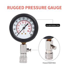 img 2 attached to 🔧 8-Piece Compression Tester Kit for Petrol Gas Engines: 0-300 PSI Cylinder Pressure Gauge – Essential Automotive Tool for Motorcycles, Cars, and Trucks