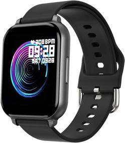 img 4 attached to Feifuns Smart Watch: Blood Pressure & Blood Oxygen Fitness Tracker with Heart Rate Monitor - Large Full Touch Screen Pedometer Watch for Android & iOS - Men & Women