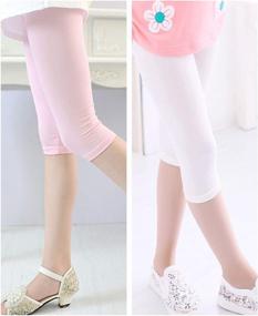 img 1 attached to Girls Cotton Capris Leggings - Syhood 6-Pack Summer Crop Leggings for School Wear