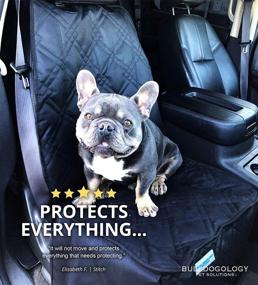 img 3 attached to 🐶 Bulldogology Front Seat Cover for Dogs - Ultra-Durable, Waterproof and Scratch-Resistant, Non-Slip Backing, Quilted and Padded Pet Seat Cover for Cars, Trucks, Vans, and SUVs