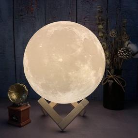 img 3 attached to 🌛 NSL Lighting Moon Lamp 5.9inch - 16 Colors - Perfect Moon Night Light for Bedrooms and Kids - 3D Printed Luna Lamp by NSL Lighting!