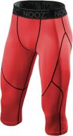 🏋️ nooz men's compression capri pants with cool dry technology - baselayer legging tights logo