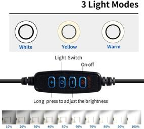 img 2 attached to 🔍 XZN 5-Diopter Magnifying Glass: Dimmable Light, 10 Brightness Levels, 3 Color Modes | Clamp & Desktop Base Included | Metal Frame Lamp with 4.1″ Real Glass Magnifier for Reading, Soldering | Matte Black