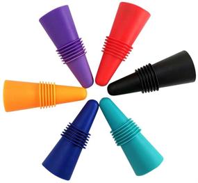 img 4 attached to 🍾 AK1980 Silicone Wine Stoppers: 6PCS Reusable Sparkling & Beverage Bottle Stoppers for Wine Preservation