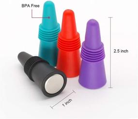 img 3 attached to 🍾 AK1980 Silicone Wine Stoppers: 6PCS Reusable Sparkling & Beverage Bottle Stoppers for Wine Preservation