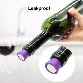 img 1 attached to 🍾 AK1980 Silicone Wine Stoppers: 6PCS Reusable Sparkling & Beverage Bottle Stoppers for Wine Preservation