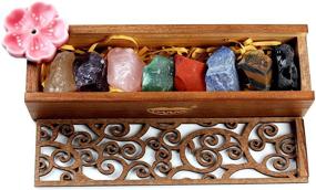 img 1 attached to 🔮 Enhance Chakra Balance & Healing with vuUUuv Natural Rough Raw Stone Reiki Healing Crystals - Ritual Set (Rough8 pcs)