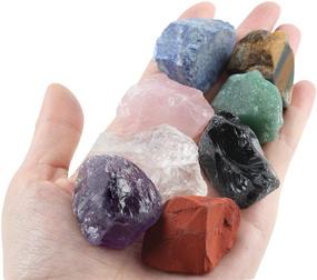 img 2 attached to 🔮 Enhance Chakra Balance & Healing with vuUUuv Natural Rough Raw Stone Reiki Healing Crystals - Ritual Set (Rough8 pcs)