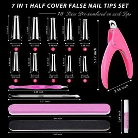 img 3 attached to 💅 MORGLES Clear Coffin Nail Tips Set: 500 Pcs French Tip Acrylic Nails for Ballerina Style! Includes Nail Clipper, Files, Glues, Cuticle Tools