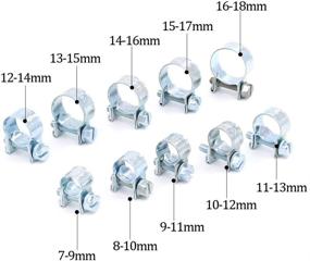 img 3 attached to 🔧 Hilitchi 78-Piece Mini Fuel Injection Line Style Hose Clamps Kit - 10 Different Sizes Included